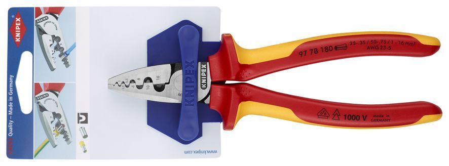 Szczypce Do Zagniatania Tulejek 180Mm Knipex