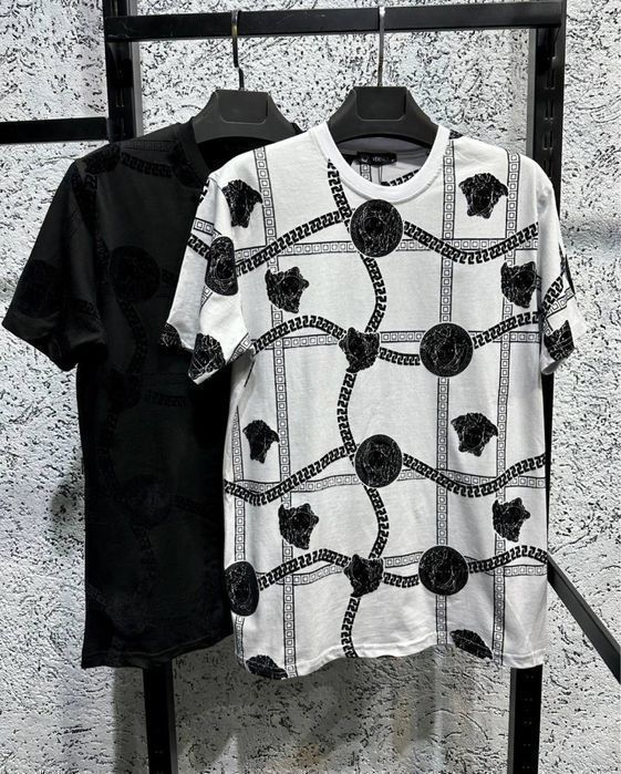 Футболка мужская Versace с барахтным рисунком