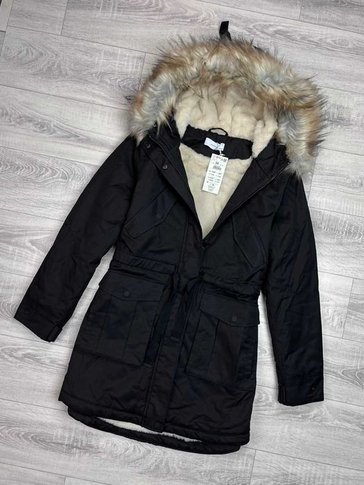 Kurtka Reserved Damska 36/S Parka Zimowa Ocieplana długa B4 kożuch