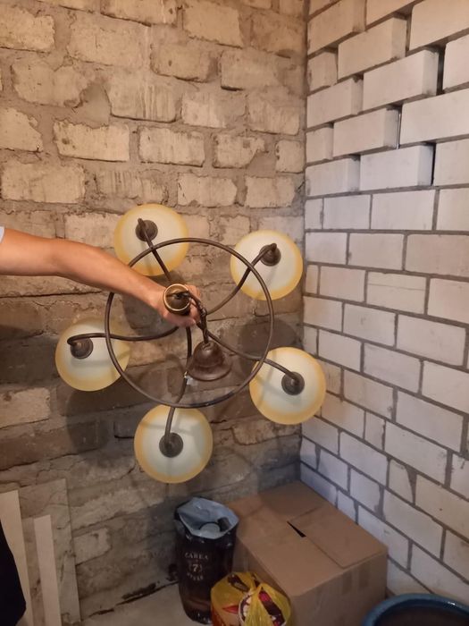 Żyrandol Mosiężny w stylu Księstwa Warszawskiego