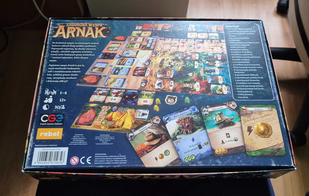 Zaginiona Wyspa Arnak + Insert + Koszulki Premium - Stan Bardzo Dobry!