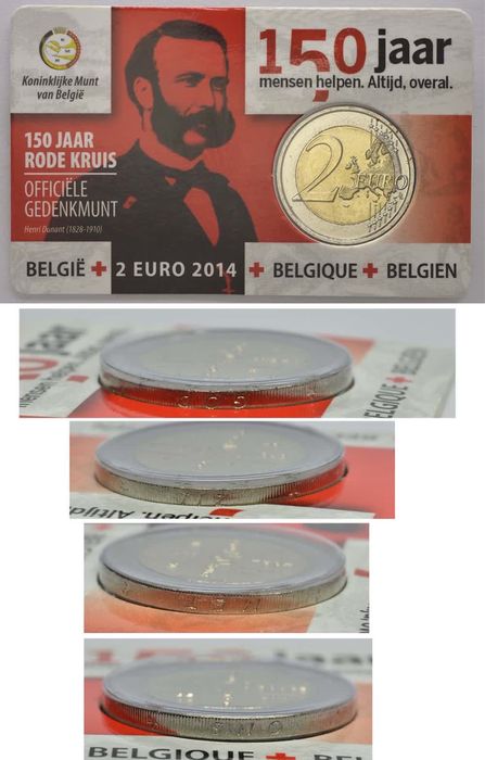 Moedas 2euros beligica com erro do bordo versao holandesa e italiana