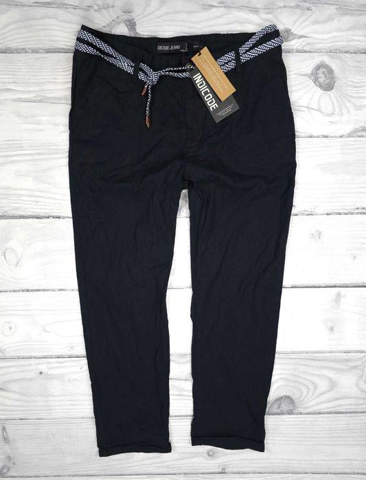 INDICODE JEANS Bryne Męskie Spodnie Len Lniane XL ! Nowe