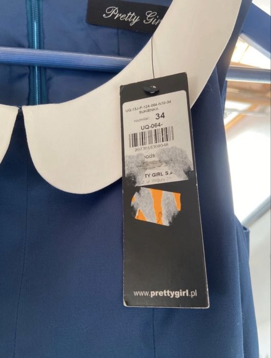 Nowa granatowa sukienka z metką