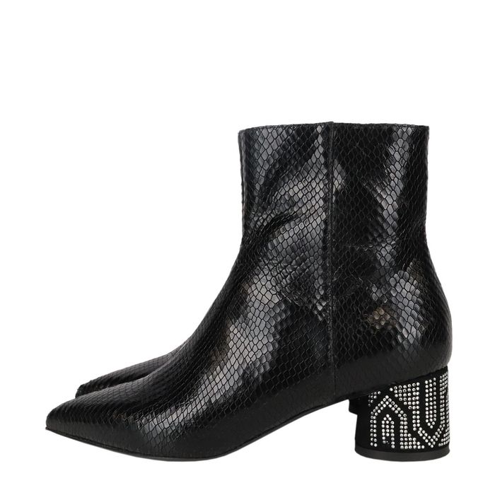 Buty damskie Pollini, botki, rozmiar 39, czarne, skórzane, botki SCH2719