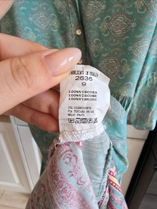 Sukienka z wiskozy etno boho z falbankami