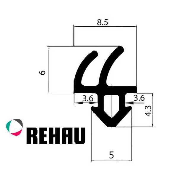 Уплотнитель для окон, резинка REHAU, Salamander ОРИГИНАЛ!!! EPDM