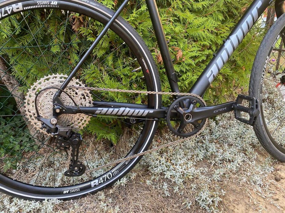 Gravel Author Aura 52cm 160-170cm 1x11 sztywna oś tarcze 9,9kg karbon