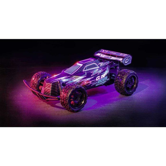 DUŻY Model Samochód RC Carson Glow Rider 1:12 Niebieski z podświetleniem LED