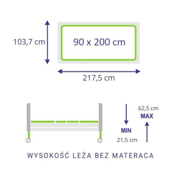 NOWE Łóżko rehabilitacyjne obniżone - CLUB UL (LUNA) DARMOWA DOSTAWA