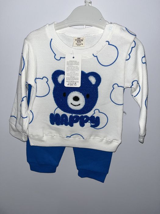 Nowe ! 3 komplety chlopiece 68/74