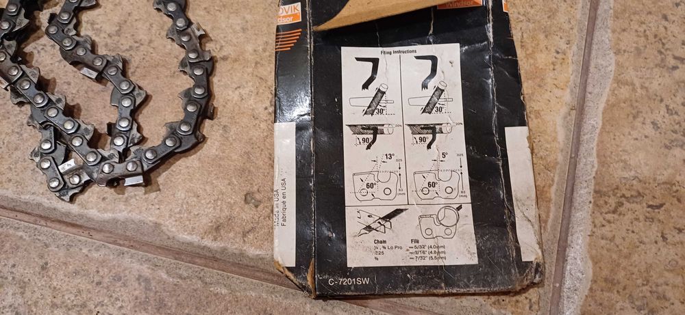 Łańcuch do piły motorowej.Made in USA