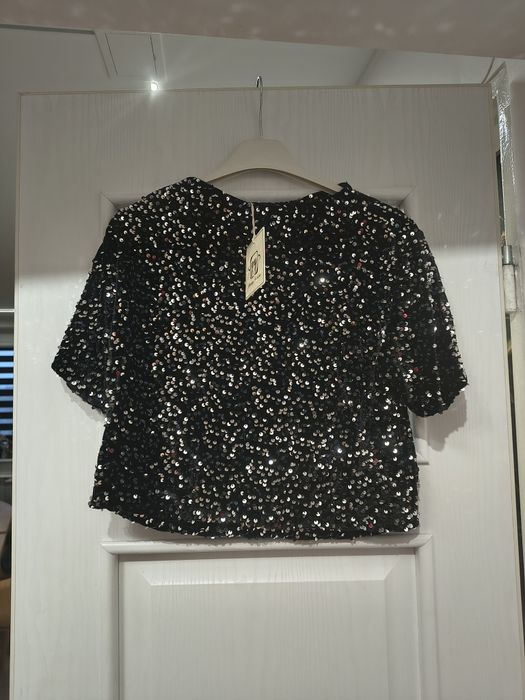 Crop top cekiny rozmiar uniwersalny