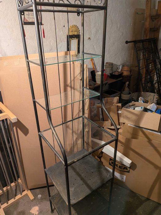 Ikea regał metal szkło, starsza wersja VITTSJÖ