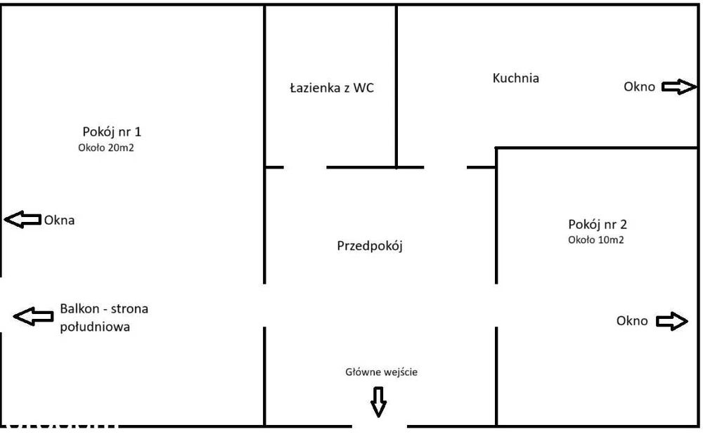 Mieszkanie dwupokojowe z balkonem, 46.3 m². Wojska Polskiego 1