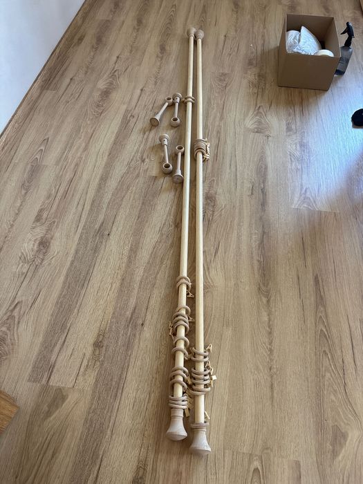 Karnisz drewniany 200 cm 4 sztuki