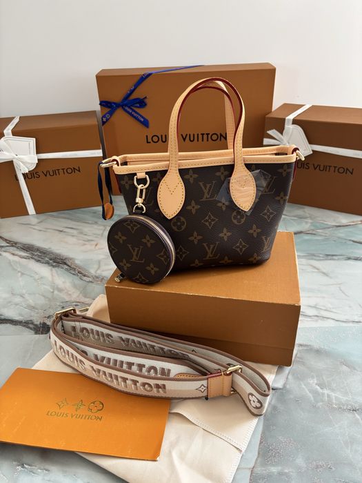 Promocja! Nowa torebka Louis Vuitton Mini Neverfull skóra canvas z workiem i pudełkiem Gucci Dior