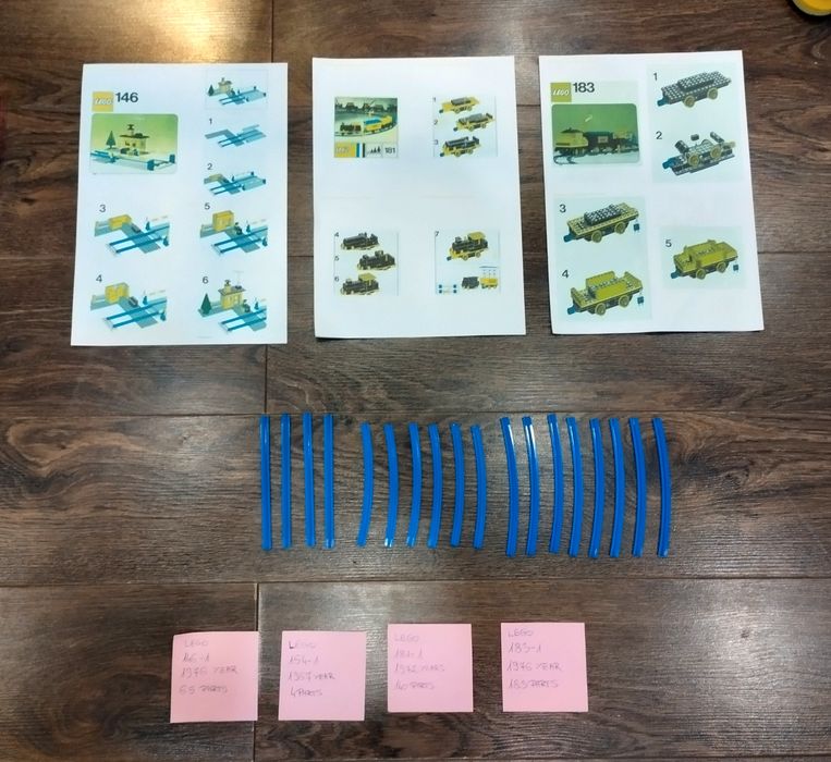 LEGO Vintage Train 146, 154, 181, 183 Lata 70te Retro Old Stare Pociąg