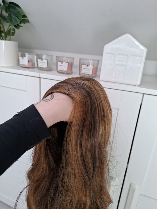 Peruka brąz gęsta długa jakość wig cosplay