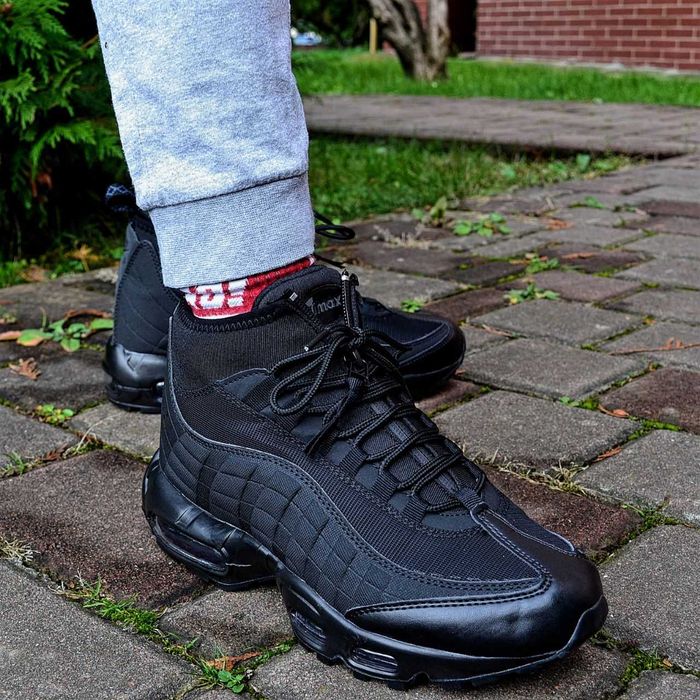 Мужские зимние кроссовки Nike Air Max 95 Sneakerboot "Black" 40-45