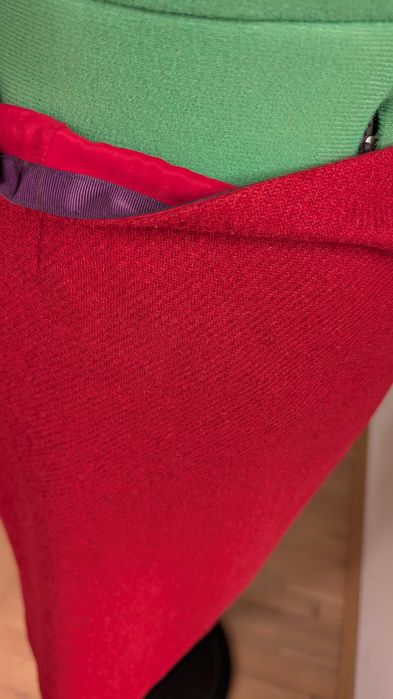 Boden British Tweed by Moon – Czerwona Spódnica Wełniana, Klasyk