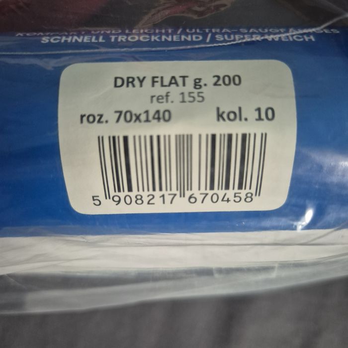 Ręcznik szybkoschnący na basen dry flat 70x140 aqua-speed