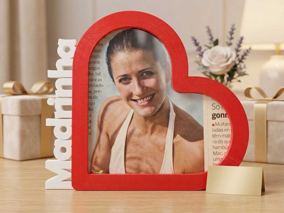 Moldura em Forma de Coração para Madrinha