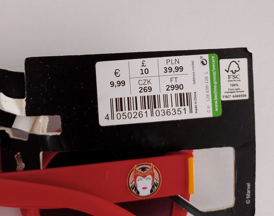 Okulary przeciwsłoneczne dziecięce Marvel