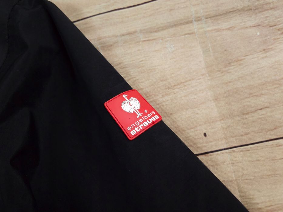 ENGELBERT STRAUSS Kurtka Męska Czarna Wiatrówka Logo r. XL