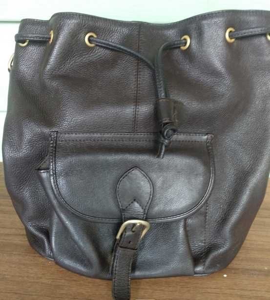 Сумка з натуральної шкіри, кожа, чорна