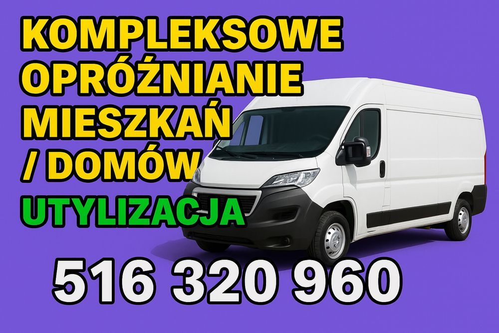 opróżnianie mieszkań i domów | Wywóz gruzu | Kontenery | Big Bagi | Rozbiórki | Transport | 24h