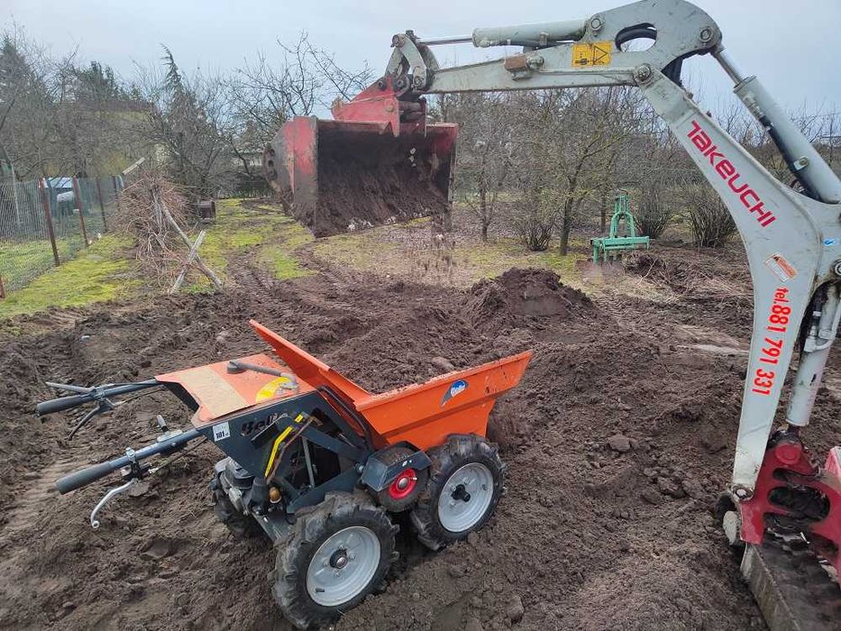 Minikoparka Usługi Wynajmę Wypożyczę Wykop Sam miniwozidło