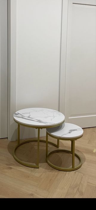 Stoliki kawowe marmur zloty