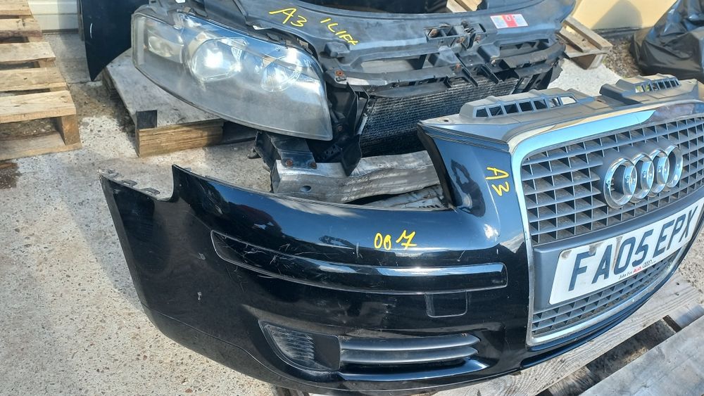 Zderzak przedni kompletny pas wzmocnienie czołowe maska audi a3 8p