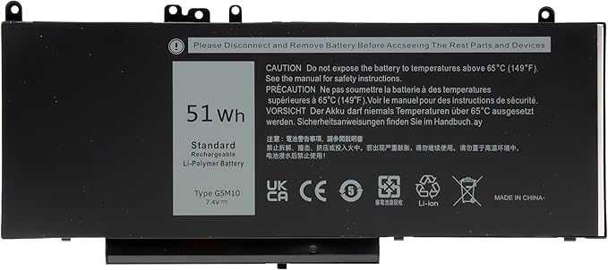 Bateria do laptopa BLESYS G5M10 do Dell Latitude E5450 / E5550 Series 8V5GX WYJC2 F5WW5 K9GVN R9XM9 YM3TC 7FR5J bateria zastępcza [7,4 V 51 Wh]