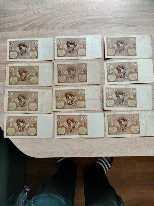 Banknoty Generalnej Guberni 10zł-12szt