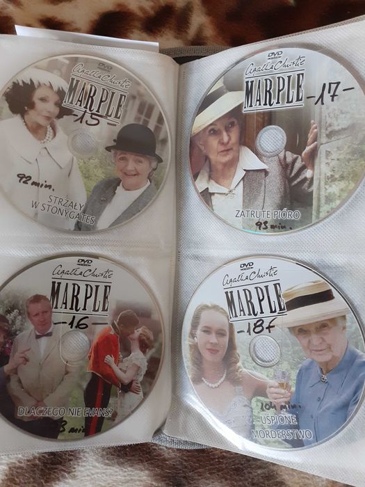 kolekcja filmów kryminalnych agaty christie panna marple. dvd.