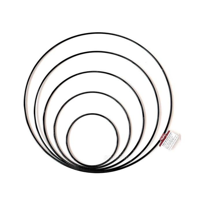 Koła metalowe obręcze do mandali komplet 5 średnic czarne Reyher