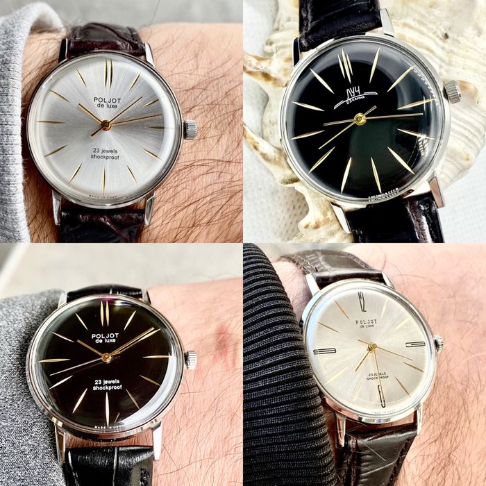 Годинник Політ де люкс Watch Poljot de luxe часы луч