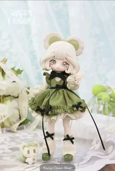 Лулу Ельф абсолютно нова БЖД лялька Блайнд Бокс Blind Box bjd Happy Engine "Зелене Ведмежатко" Pop Top