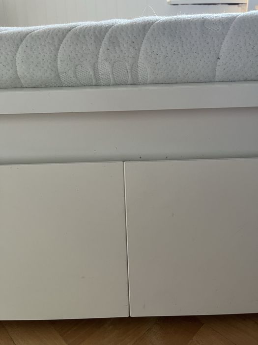 Łóżko MALM 4 pojemniki białe IKEA +zagłówek za darmo