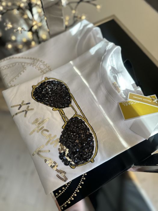 В НАЯВНОСТІ Michael Kors футболочки білі/чорні, ОРИГІНАЛ