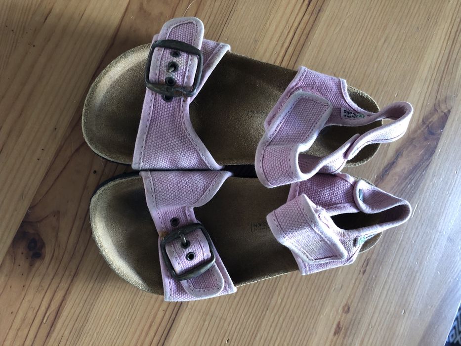 Sandálias vegan com fecho em velcro (rosa) - 31