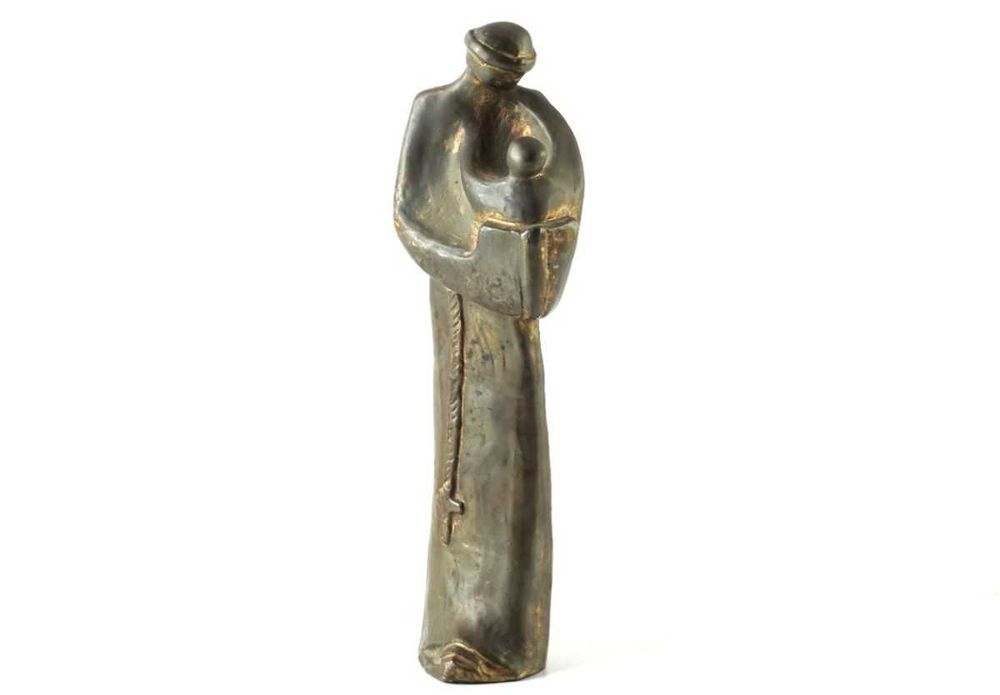 Imponente Escultura de Santo António com O Menino