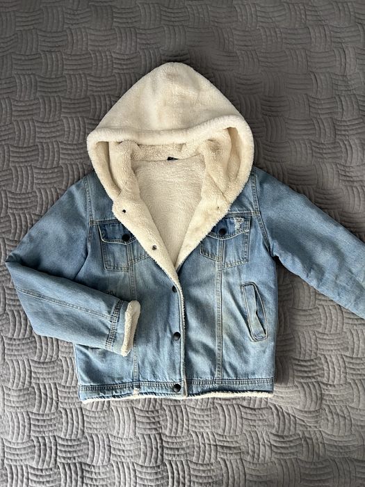 Джинсова курточка на хутрі