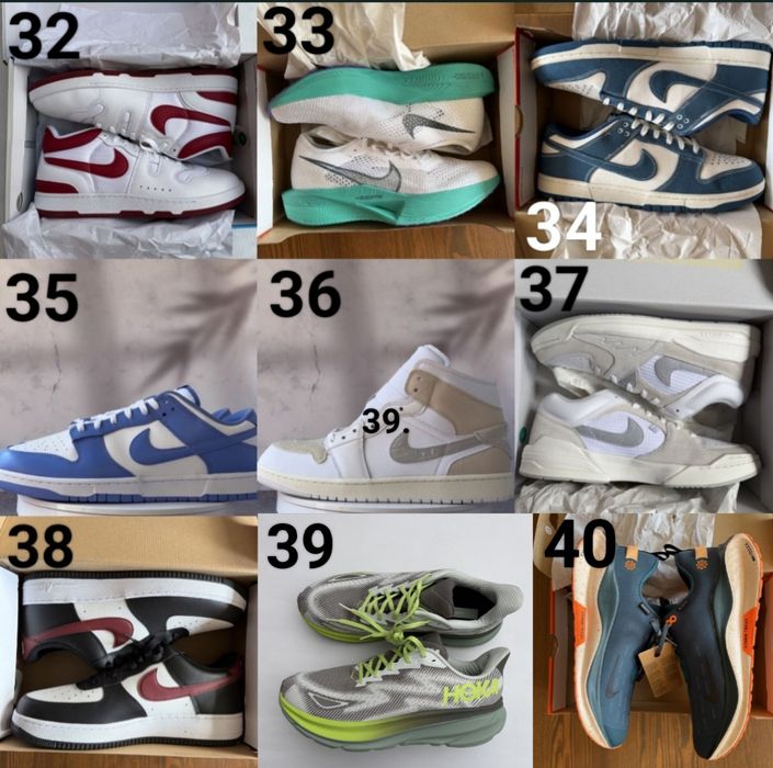 «Оригінальні Сток Hoka Nike Бігові Баскетбольні Кросівки Розміри 49.5