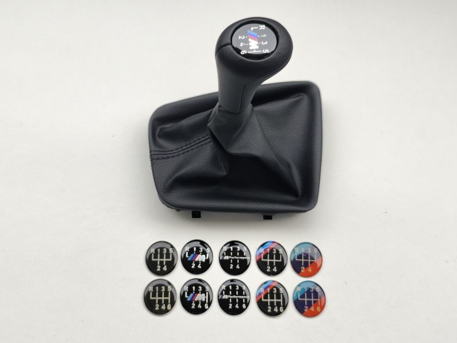 Manete Moca Manípulo Alavanca e Fole velocidades BMW Pele Perfurada Mate Madeira Cromada 5 6 M E46 Serie 3 Mudanças Novo