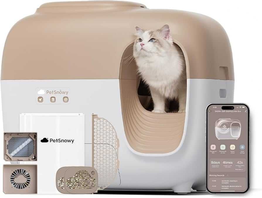 Casa de banho automática para gatos.