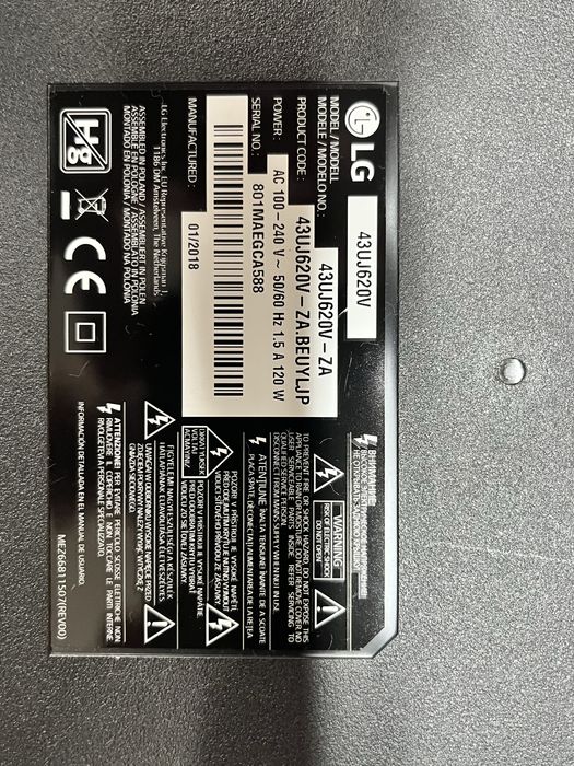 TV LG- 43UJ620V  para peças