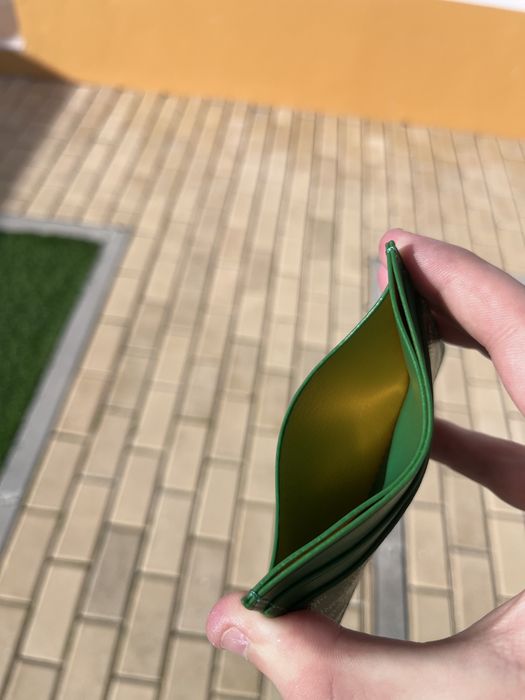 Porta cartões goyard verde